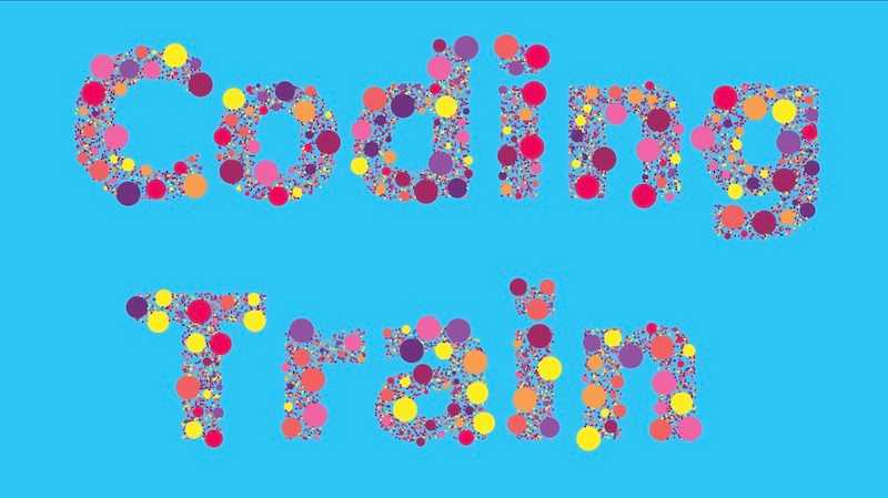 "Animated Circle Packing - Text" code example